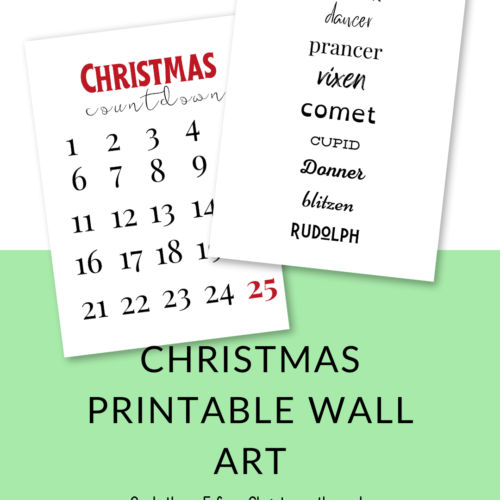 Christmas printable wall art free download.