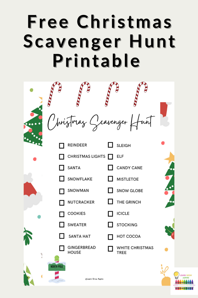 Christmas Scavenger Hunt (Free PDF) | Learn Grow Aspire