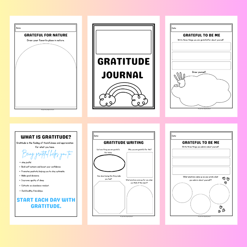 printable gratitude activities for kids. 