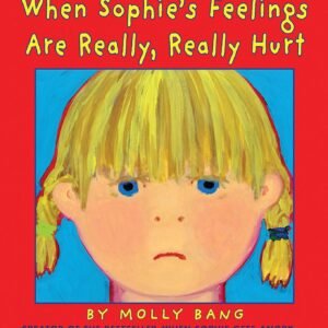 Cartoon drawing of a toddler with blonder hair in two pig tails looking really sad. 