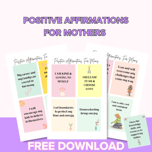 Positive affirmations for mothers printable pdfs