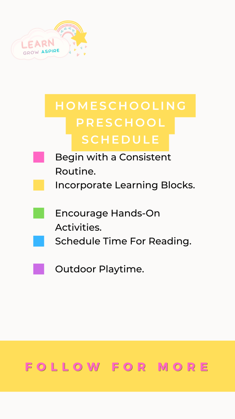 How to create a balanced homeschooling preschool schedule