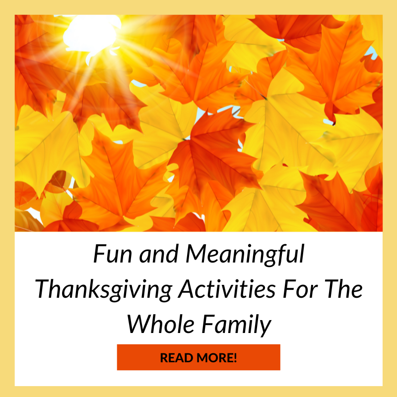 Colorful fall leaves - fun and meaningful Thanksgiving activities for the whole family. 