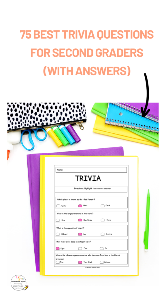 fun trivia worksheets for kids second grade.