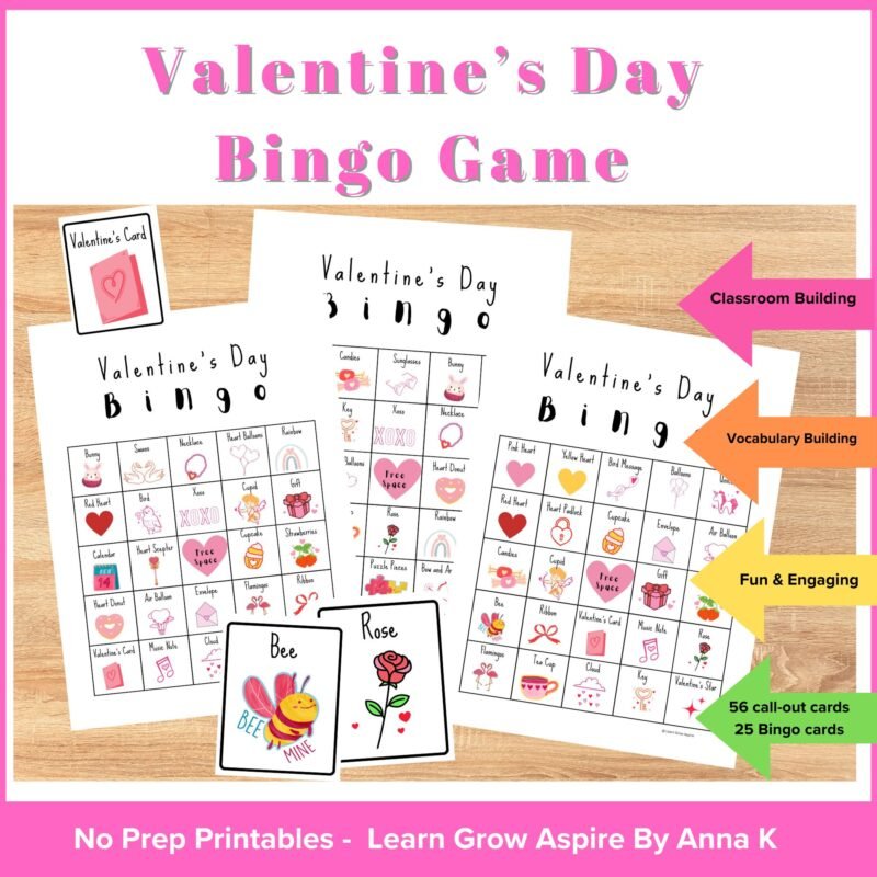 First Grade Valentine's Day Activities (Printable PDFs)