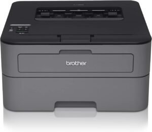 A black Brother Printer - Best printer for homeschool use. A Must Have For Homeschooling Moms. 