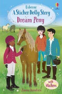 A pony, two girls and a boy dress in their horseback riding outfits. Best chapter books for girls 7-9.