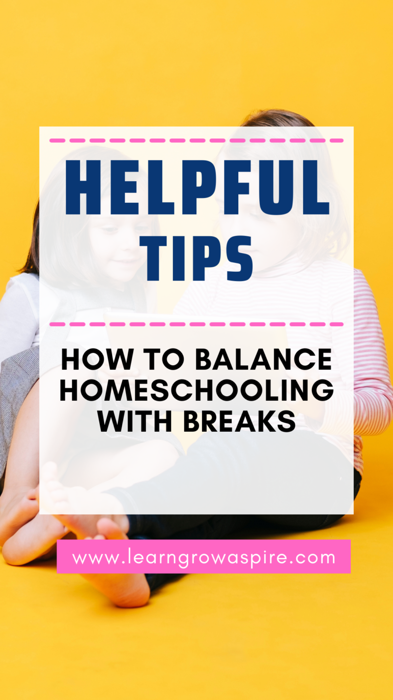 two toddler girls playing on a tablet. Helpful tips on how to balance homeschooling with breaks.