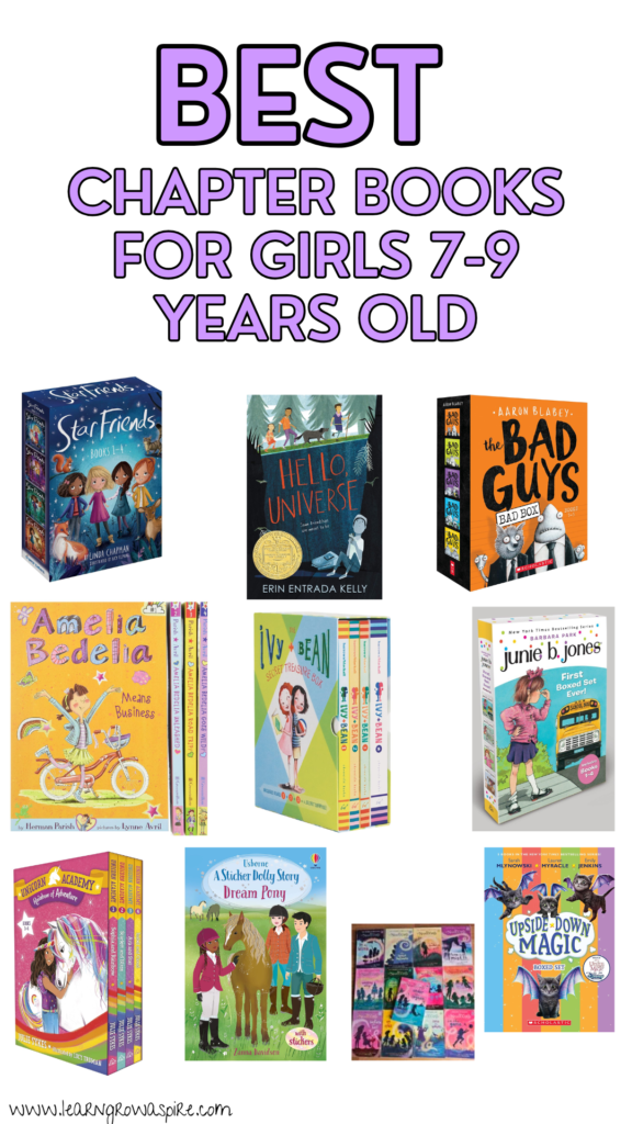 Images of best chapter books for girls 7-9 year olds.