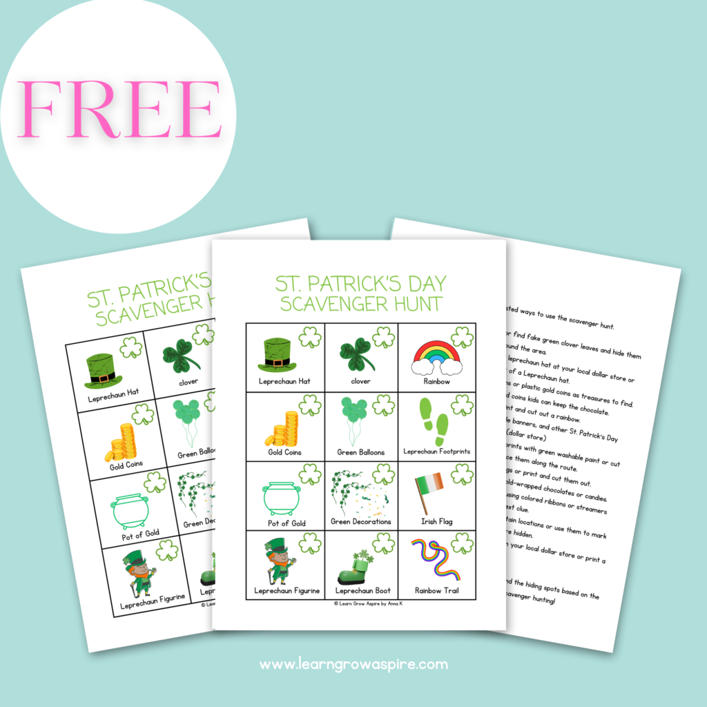 scavenger hunt printable with instruction - free download.