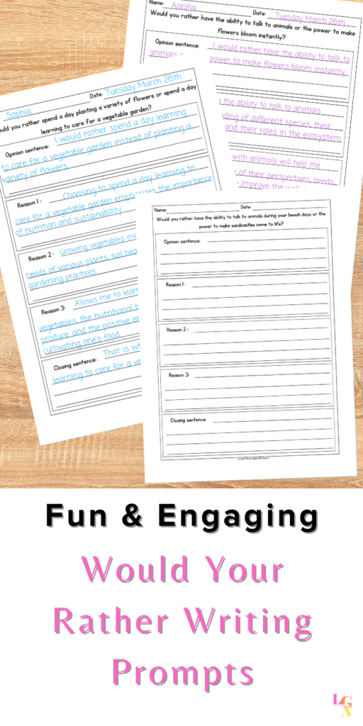 fun and engaging opinion writing prompts for kids