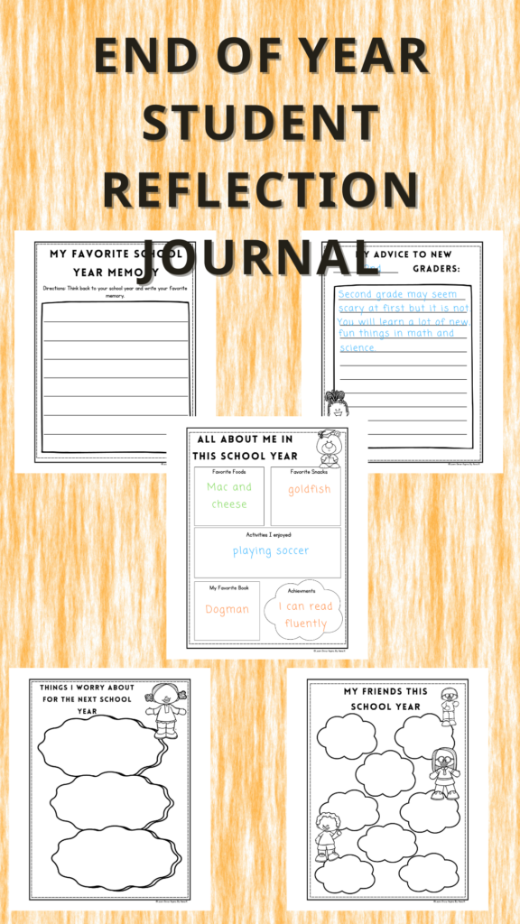 end of year memory book printable for kids. 