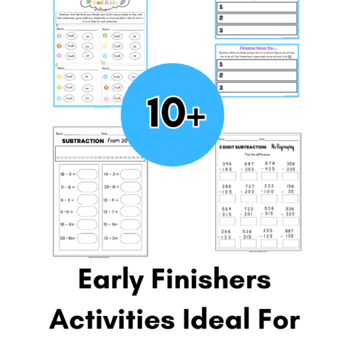 Printable early finishers activities ideal for 2nd grade classrooms.