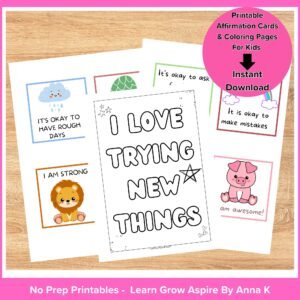 Free Positive Affirmation Cards For Kids Printable.