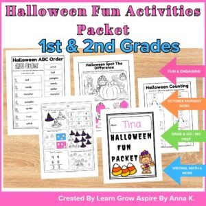 Halloween activities for first and second grades. 