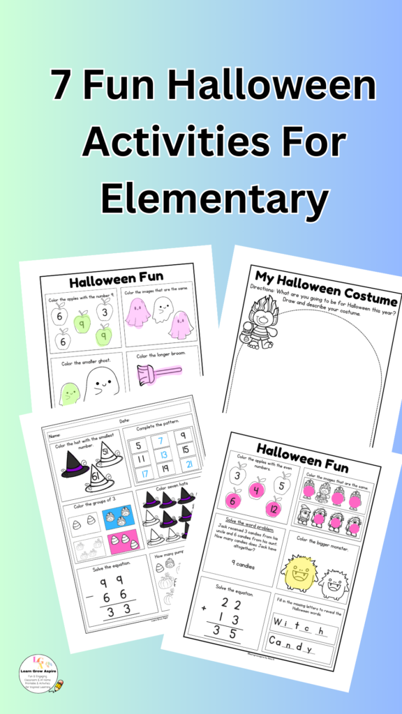 Halloween printable activities for kids. 