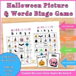 Printable Halloween Bingo Game.