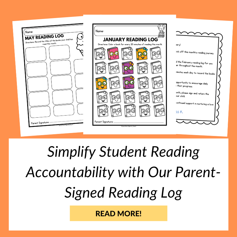 Student Reading Accountability Reading Logs printables