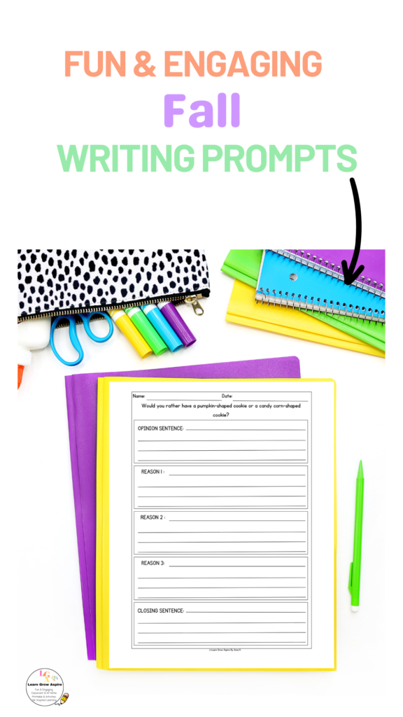 Fall writing prompts for kids 