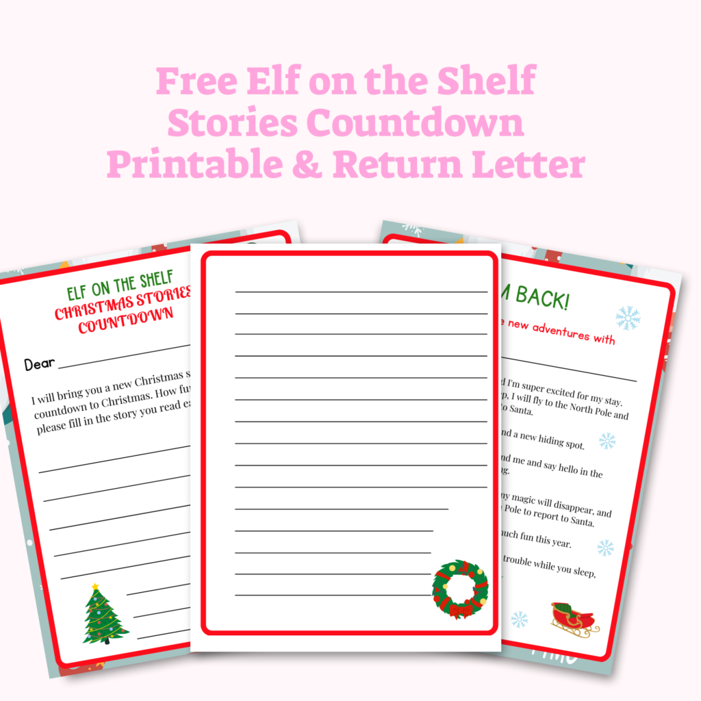 Free Elf on the Shelf Stories Countdown Printable & Return Letter