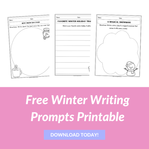 Winter Writing Prompts For Kids (+Free Download)