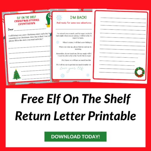 Elf On The Shelf Return Letter Free Printable