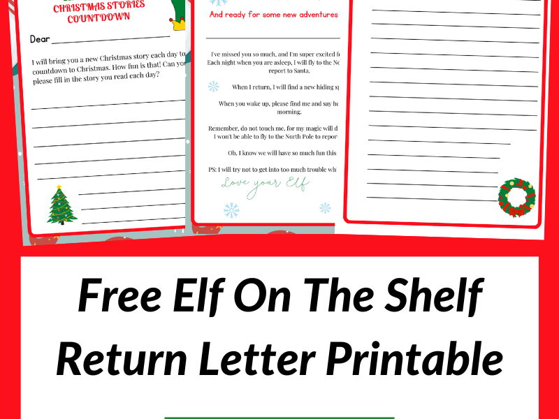 Elf On The Shelf Return Letter Free Printable