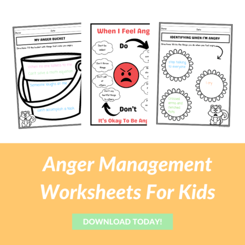 Anger Management Worksheets For Kids