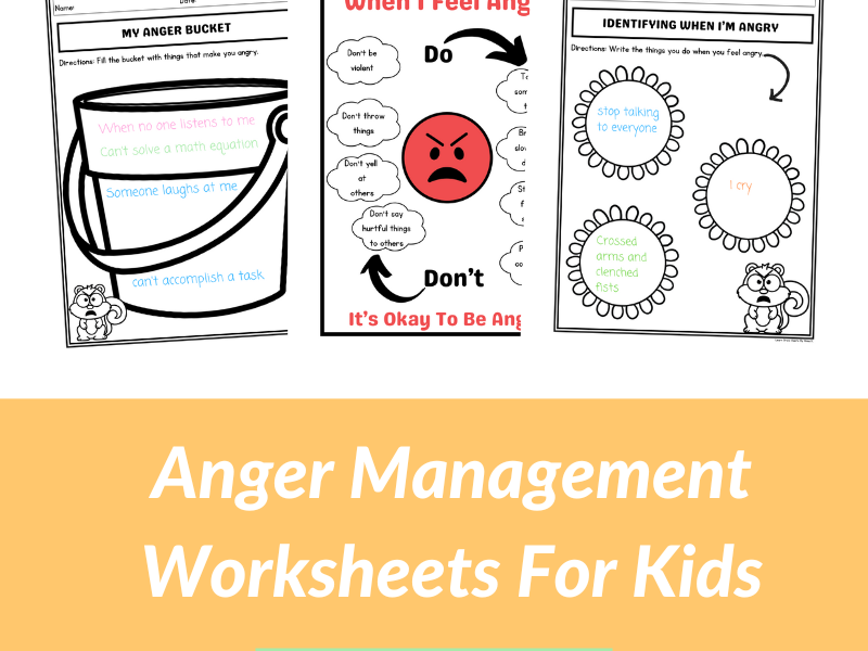 Anger Management Worksheets For Kids