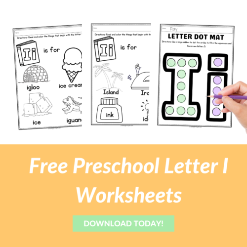 free preschool letter i worksheets printable from learn grow aspire.