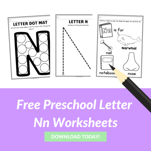 Free Preschool Letter Nn Worksheets