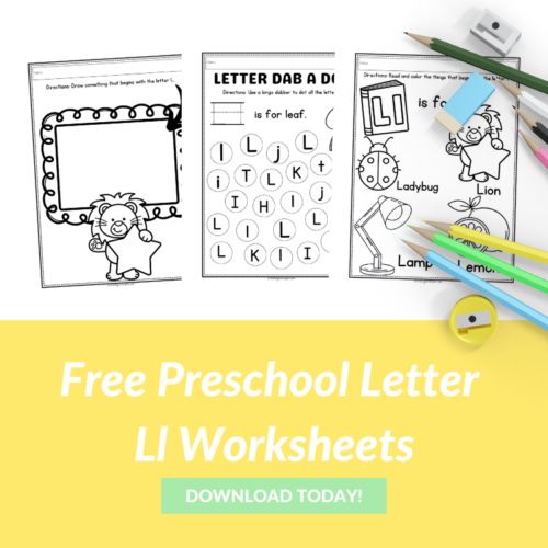 Free Preschool Letter L worksheets printable.