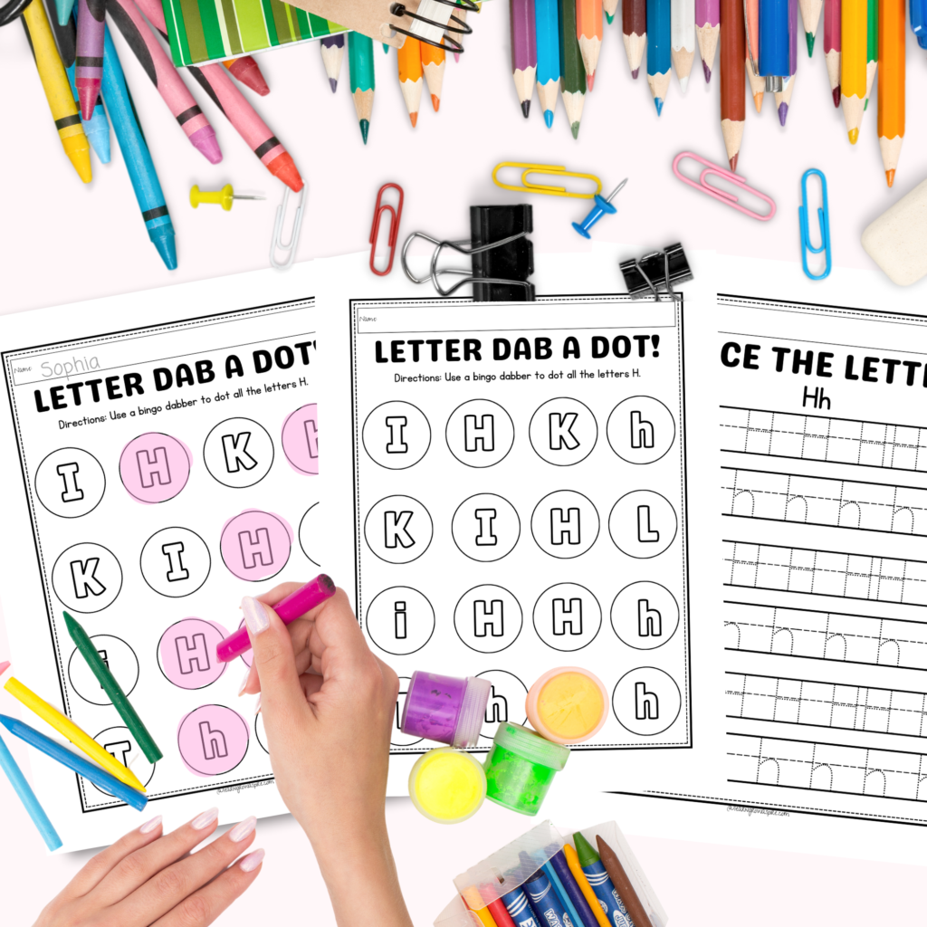 Free preschool letter H worksheets printable - Learn Grow Aspire. 