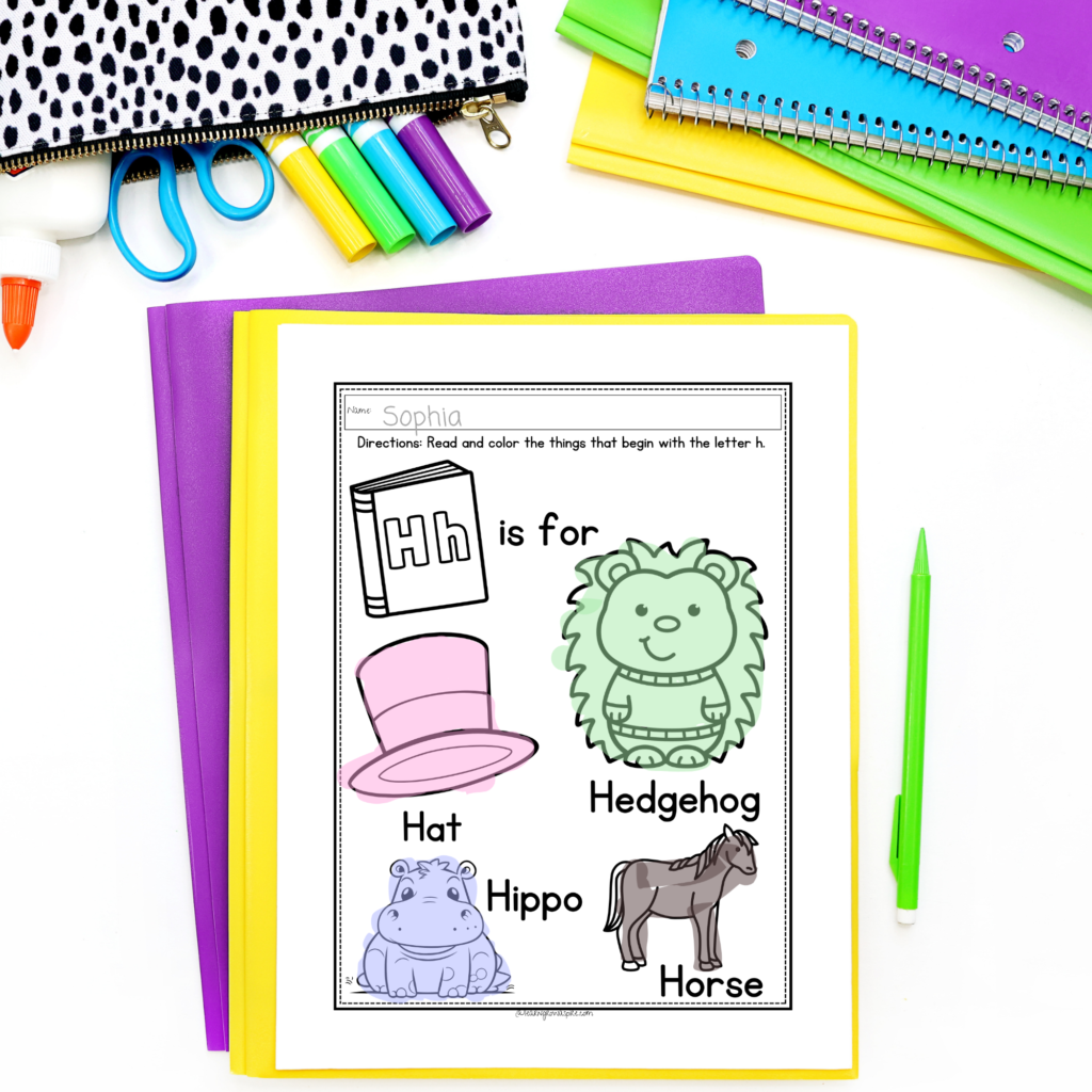 Free preschool letter H worksheets printable - Learn Grow Aspire. 