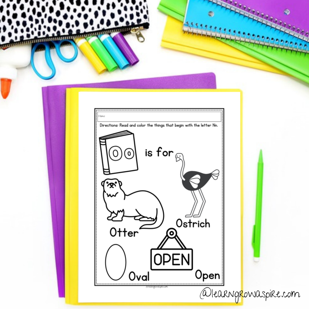 letter o printable worksheets