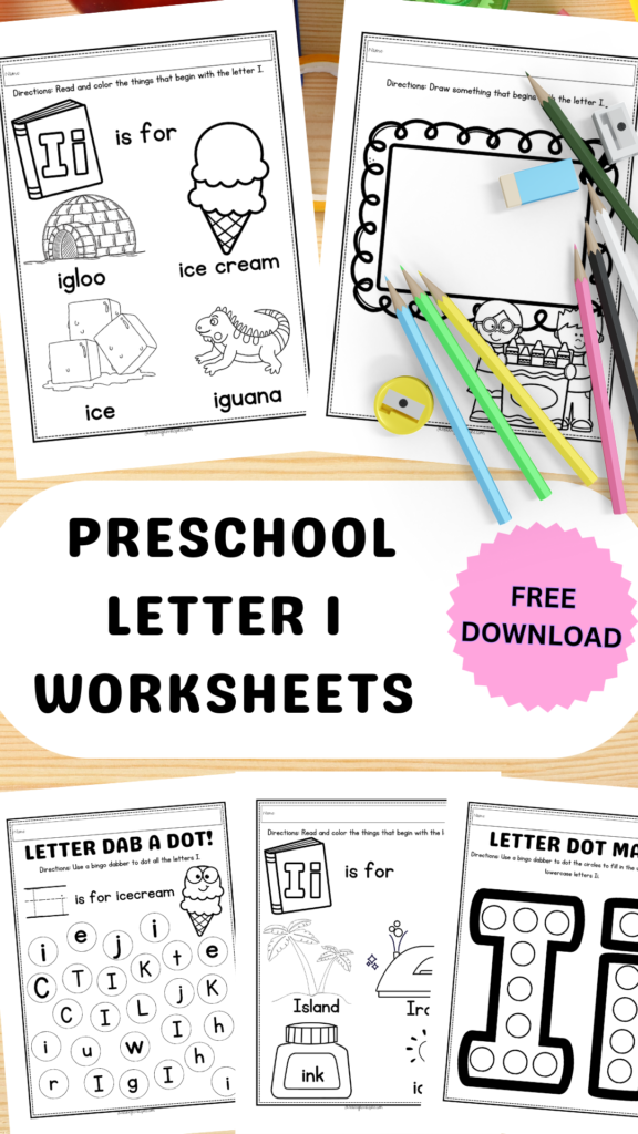 Free Preschool Worksheets. Letter i worksheets for preschoolers.