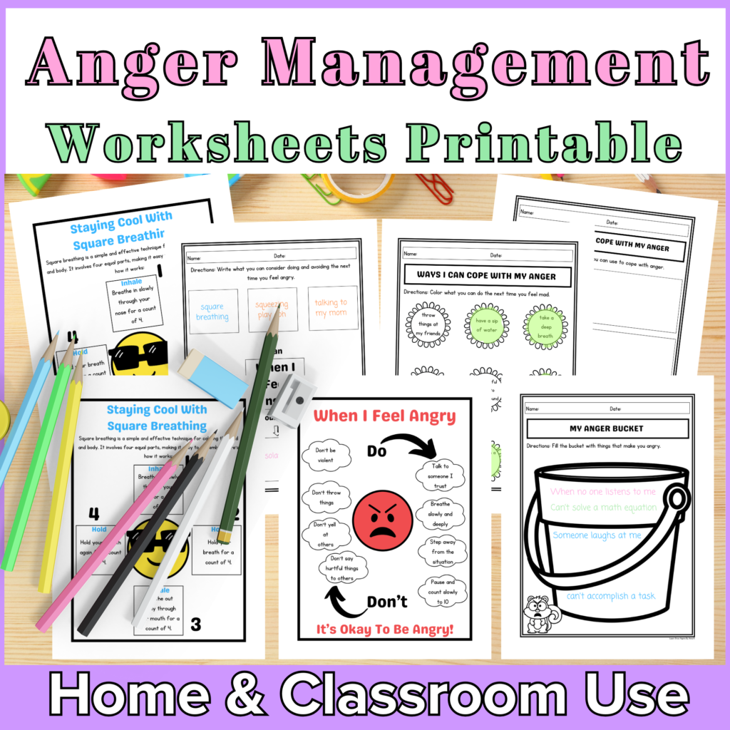 printable anger management worksheets - learn grow aspire