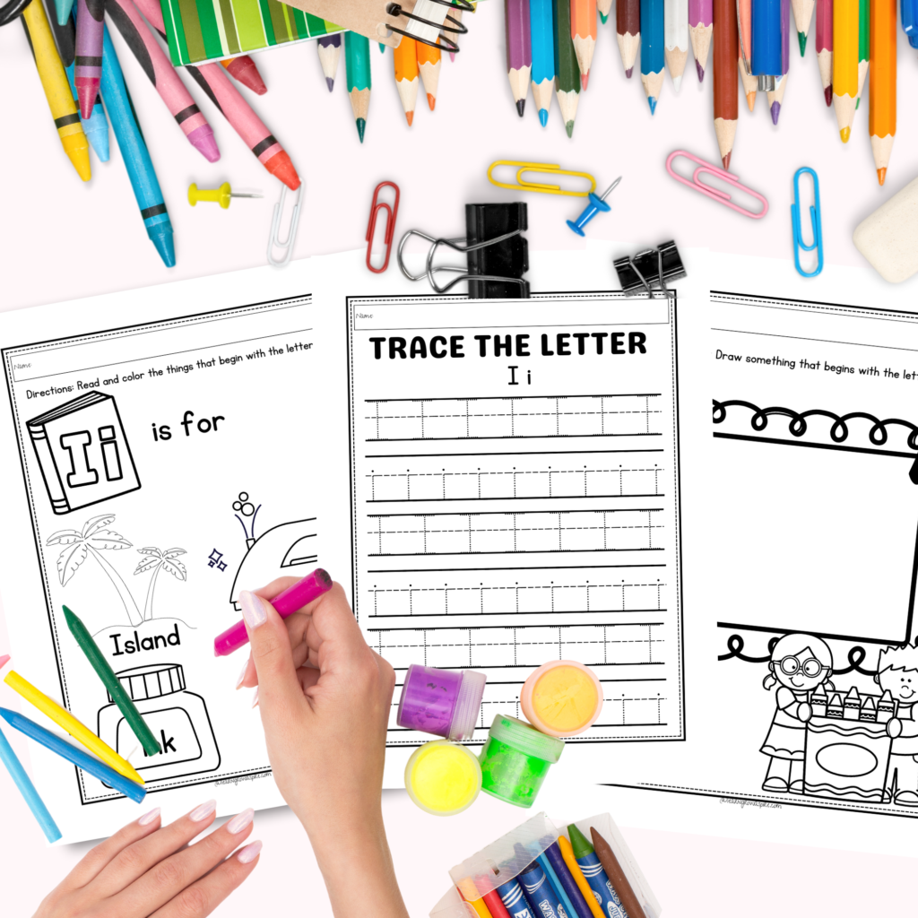 Free preschool printable worksheets - Letter i worksheets