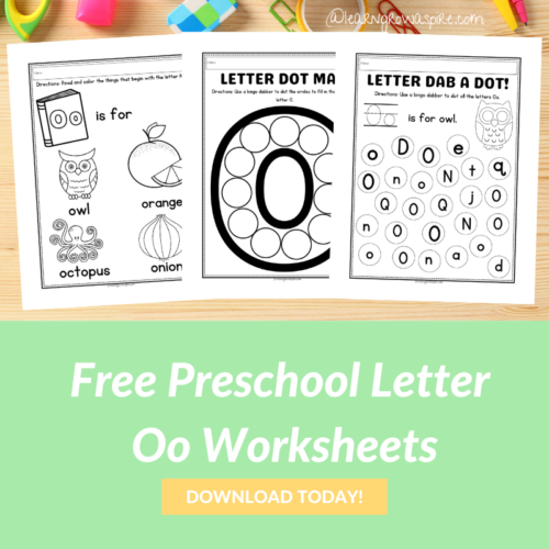 letter o printable worksheets