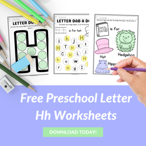 Free Preschool Letter H Worksheets