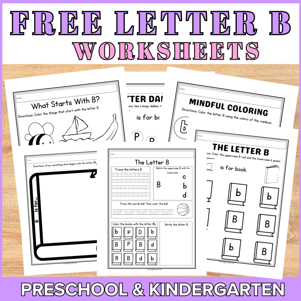 Free Printable Preschool Letter B Worksheets