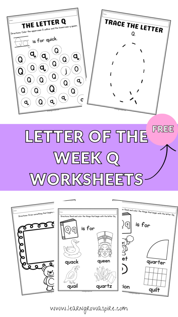 Free Printable Preschool Letter Q Worksheets