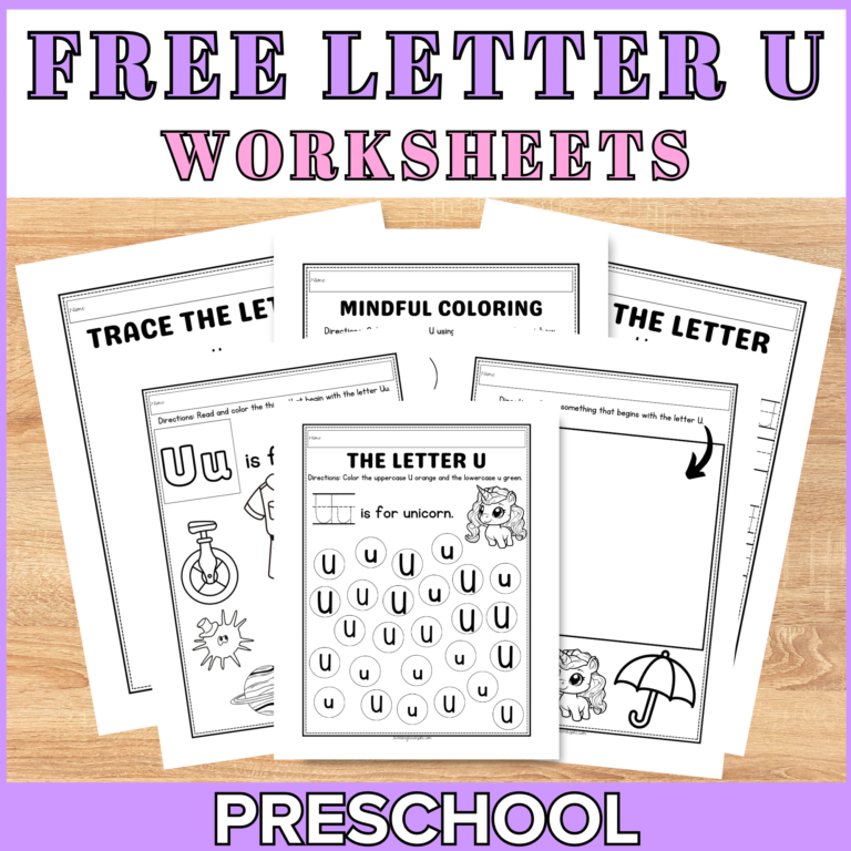 Printable Letter U Worksheets (Free Download) Learn Grow Aspire