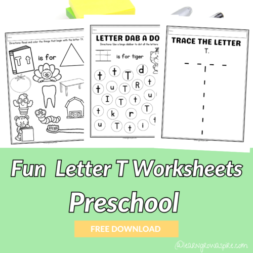 Fun Letter T Worksheets Preschool printables.