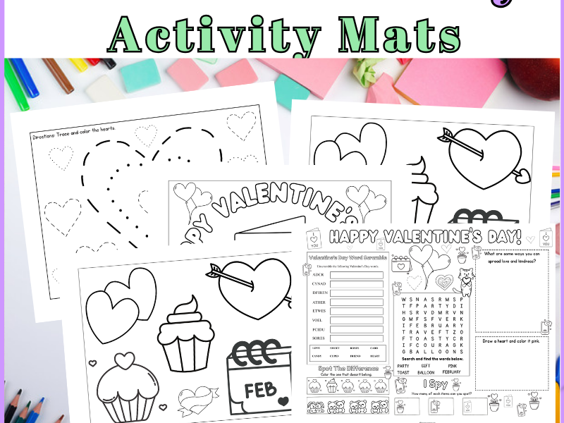 Valentine Activity Mats