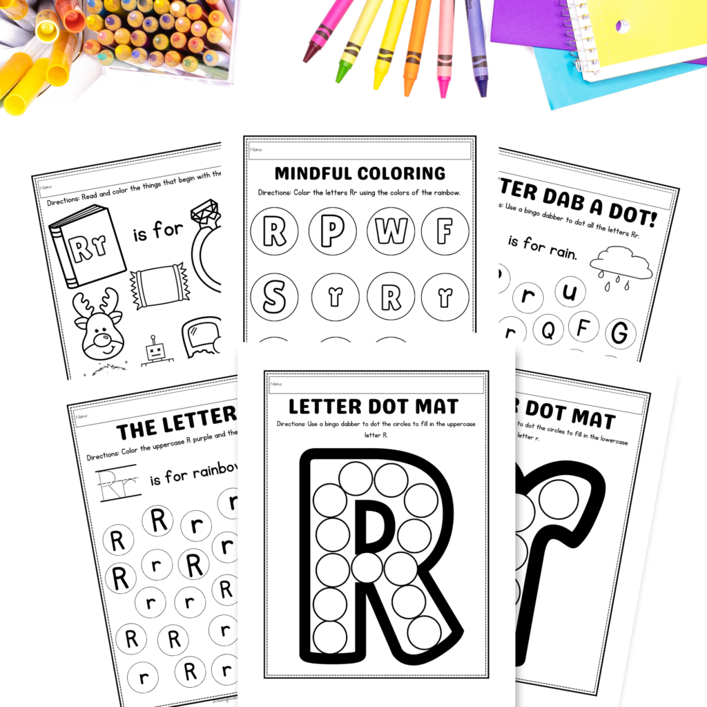 Printable letter R worksheets for kids. 