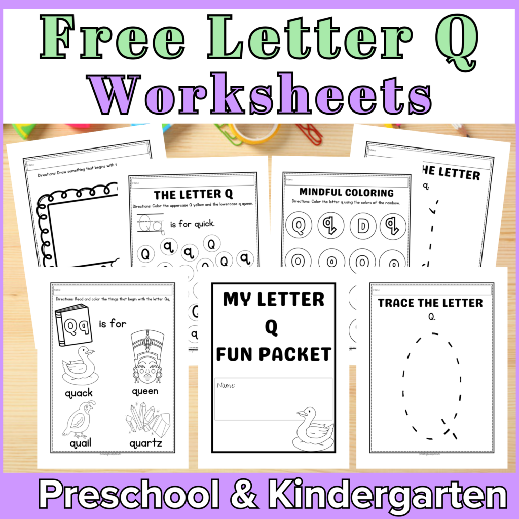 FREE Preschool Letter Q Worksheets