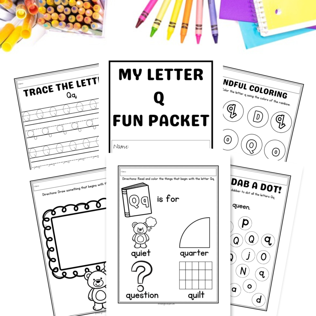 FREE Preschool Letter Q Worksheets 