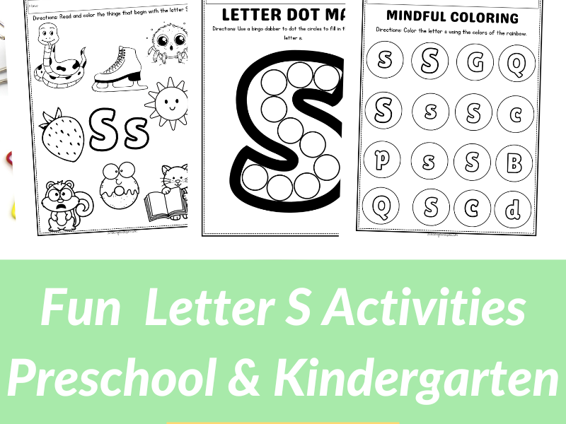 Fun Letter S Activities