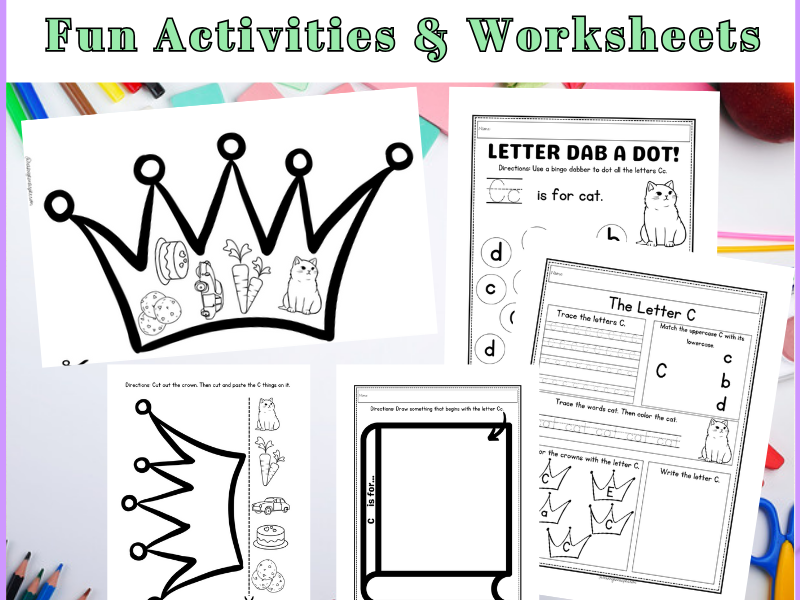 Preschool Letter C Worksheets (FREE DOWNLOAD)